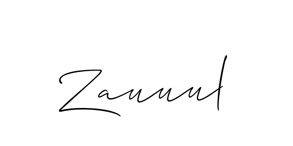 Create a beautiful signature design for name Zauuul. With this signature (Allison_Script) fonts, you can make a handwritten signature for free. Zauuul signature style 2 images and pictures png