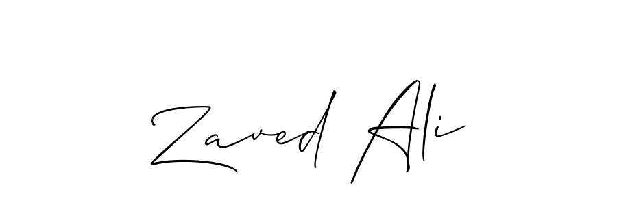 Similarly Allison_Script is the best handwritten signature design. Signature creator online .You can use it as an online autograph creator for name Zaved Ali. Zaved Ali signature style 2 images and pictures png