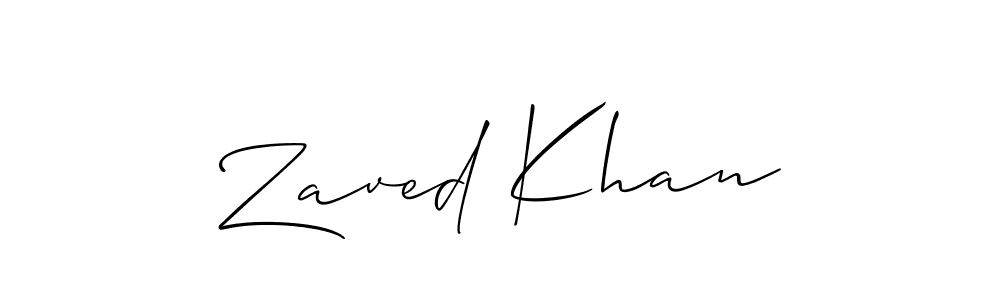 Zaved Khan stylish signature style. Best Handwritten Sign (Allison_Script) for my name. Handwritten Signature Collection Ideas for my name Zaved Khan. Zaved Khan signature style 2 images and pictures png