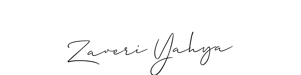 Allison_Script is a professional signature style that is perfect for those who want to add a touch of class to their signature. It is also a great choice for those who want to make their signature more unique. Get Zaveri Yahya name to fancy signature for free. Zaveri Yahya signature style 2 images and pictures png