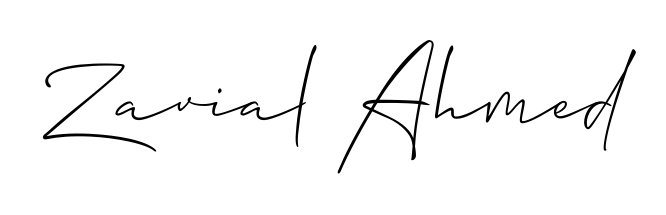 The best way (Allison_Script) to make a short signature is to pick only two or three words in your name. For converting this name Zavial Ahmed. Zavial Ahmed signature style 2 images and pictures png