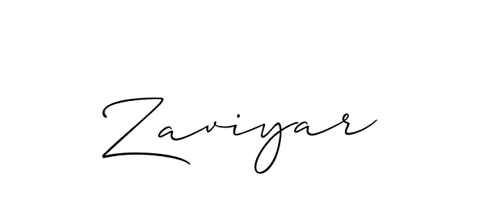 Design your own signature with our free online signature maker. With this signature software, you can create a handwritten (Allison_Script) signature for name Zaviyar. Zaviyar signature style 2 images and pictures png