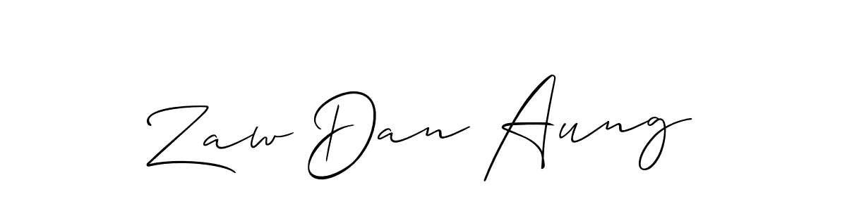 Also we have Zaw Dan Aung name is the best signature style. Create professional handwritten signature collection using Allison_Script autograph style. Zaw Dan Aung signature style 2 images and pictures png