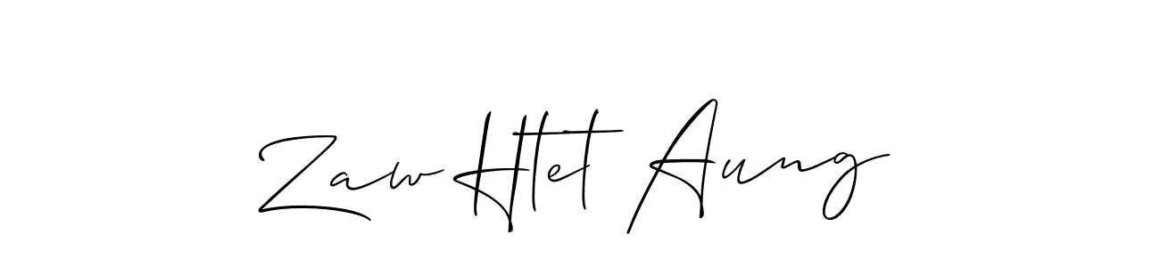Zaw Htet Aung stylish signature style. Best Handwritten Sign (Allison_Script) for my name. Handwritten Signature Collection Ideas for my name Zaw Htet Aung. Zaw Htet Aung signature style 2 images and pictures png