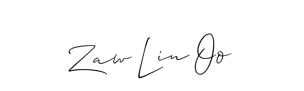 It looks lik you need a new signature style for name Zaw Lin Oo. Design unique handwritten (Allison_Script) signature with our free signature maker in just a few clicks. Zaw Lin Oo signature style 2 images and pictures png