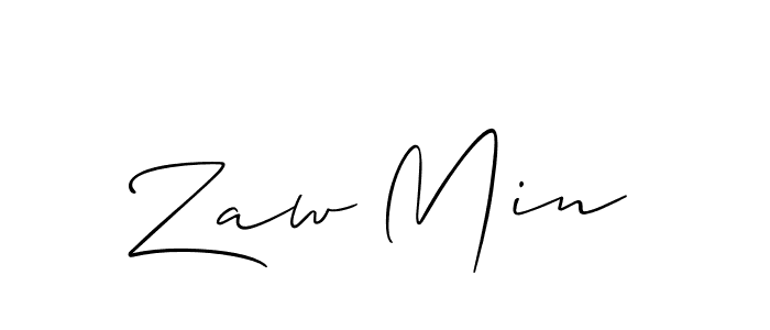 How to Draw Zaw Min signature style? Allison_Script is a latest design signature styles for name Zaw Min. Zaw Min signature style 2 images and pictures png