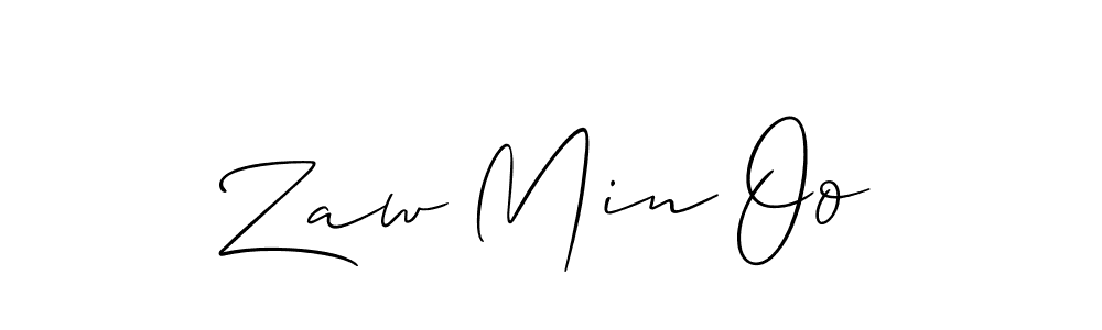 Also You can easily find your signature by using the search form. We will create Zaw Min Oo name handwritten signature images for you free of cost using Allison_Script sign style. Zaw Min Oo signature style 2 images and pictures png