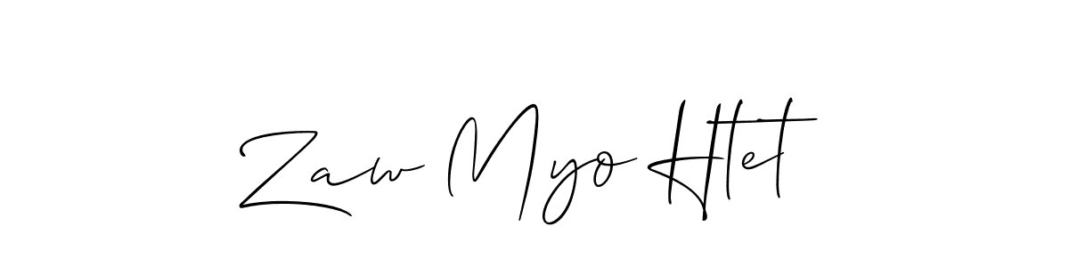 Also You can easily find your signature by using the search form. We will create Zaw Myo Htet name handwritten signature images for you free of cost using Allison_Script sign style. Zaw Myo Htet signature style 2 images and pictures png