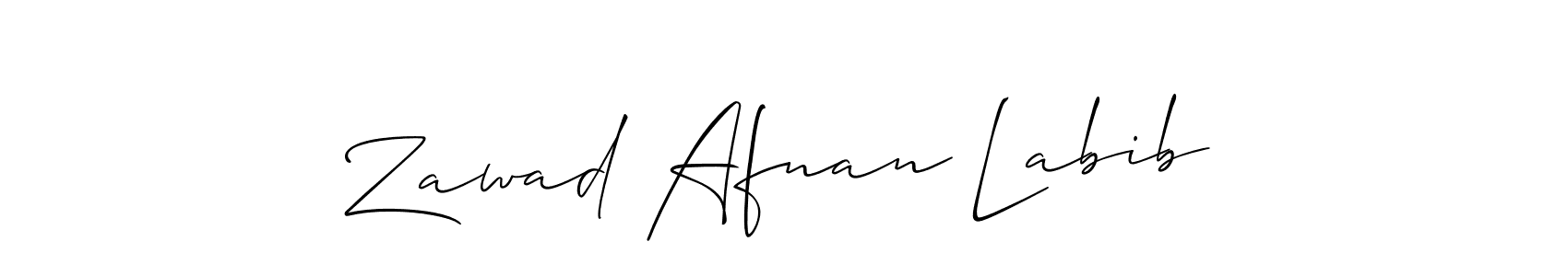 Also You can easily find your signature by using the search form. We will create Zawad Afnan Labib name handwritten signature images for you free of cost using Allison_Script sign style. Zawad Afnan Labib signature style 2 images and pictures png