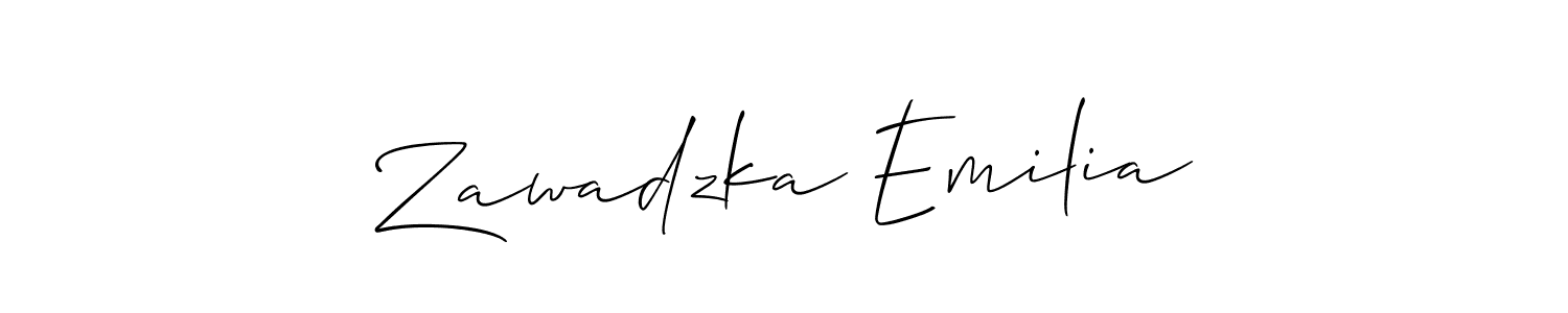 You should practise on your own different ways (Allison_Script) to write your name (Zawadzka Emilia) in signature. don't let someone else do it for you. Zawadzka Emilia signature style 2 images and pictures png