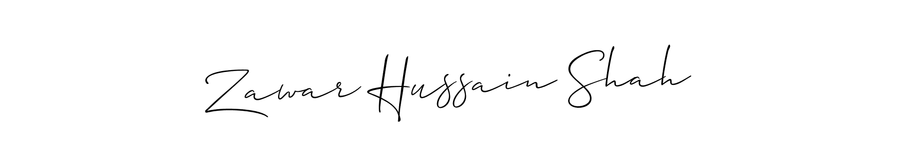 Similarly Allison_Script is the best handwritten signature design. Signature creator online .You can use it as an online autograph creator for name Zawar Hussain Shah. Zawar Hussain Shah signature style 2 images and pictures png