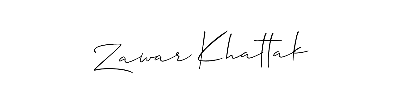 Zawar Khattak stylish signature style. Best Handwritten Sign (Allison_Script) for my name. Handwritten Signature Collection Ideas for my name Zawar Khattak. Zawar Khattak signature style 2 images and pictures png