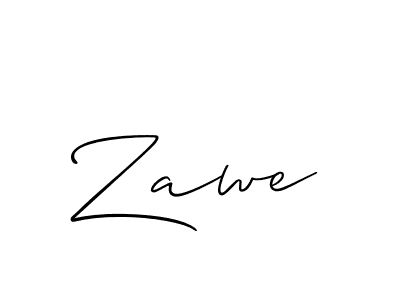 Create a beautiful signature design for name Zawe. With this signature (Allison_Script) fonts, you can make a handwritten signature for free. Zawe signature style 2 images and pictures png