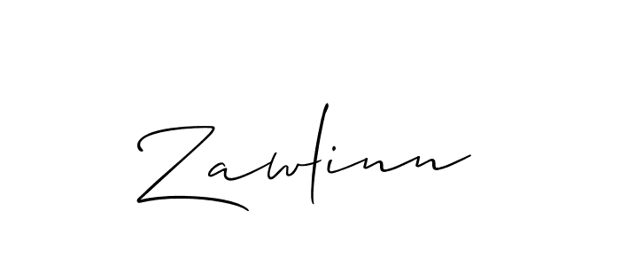 Best and Professional Signature Style for Zawlinn. Allison_Script Best Signature Style Collection. Zawlinn signature style 2 images and pictures png