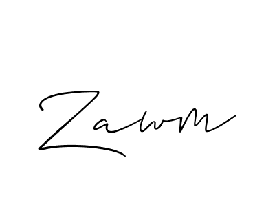 Make a beautiful signature design for name Zawm. With this signature (Allison_Script) style, you can create a handwritten signature for free. Zawm signature style 2 images and pictures png