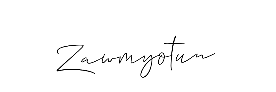 Also we have Zawmyotun name is the best signature style. Create professional handwritten signature collection using Allison_Script autograph style. Zawmyotun signature style 2 images and pictures png