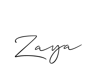 Also You can easily find your signature by using the search form. We will create Zaya name handwritten signature images for you free of cost using Allison_Script sign style. Zaya signature style 2 images and pictures png