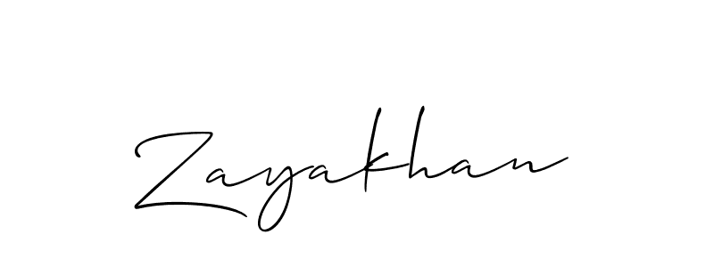 It looks lik you need a new signature style for name Zayakhan. Design unique handwritten (Allison_Script) signature with our free signature maker in just a few clicks. Zayakhan signature style 2 images and pictures png