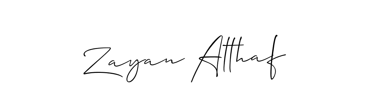 How to make Zayan Althaf signature? Allison_Script is a professional autograph style. Create handwritten signature for Zayan Althaf name. Zayan Althaf signature style 2 images and pictures png