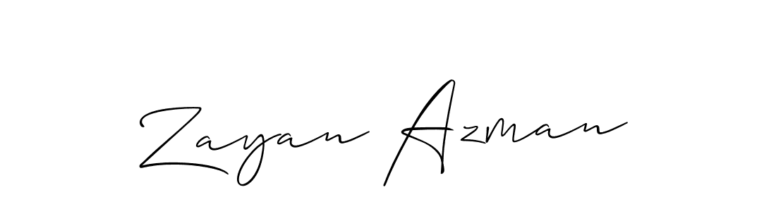 You should practise on your own different ways (Allison_Script) to write your name (Zayan Azman) in signature. don't let someone else do it for you. Zayan Azman signature style 2 images and pictures png