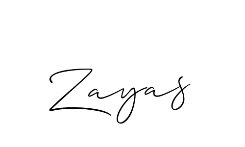 It looks lik you need a new signature style for name Zayas. Design unique handwritten (Allison_Script) signature with our free signature maker in just a few clicks. Zayas signature style 2 images and pictures png