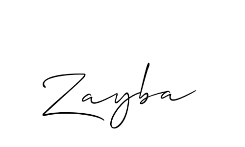 How to Draw Zayba signature style? Allison_Script is a latest design signature styles for name Zayba. Zayba signature style 2 images and pictures png