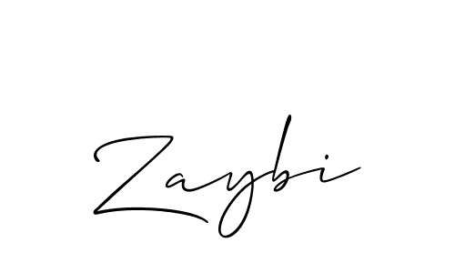 Also we have Zaybi name is the best signature style. Create professional handwritten signature collection using Allison_Script autograph style. Zaybi signature style 2 images and pictures png