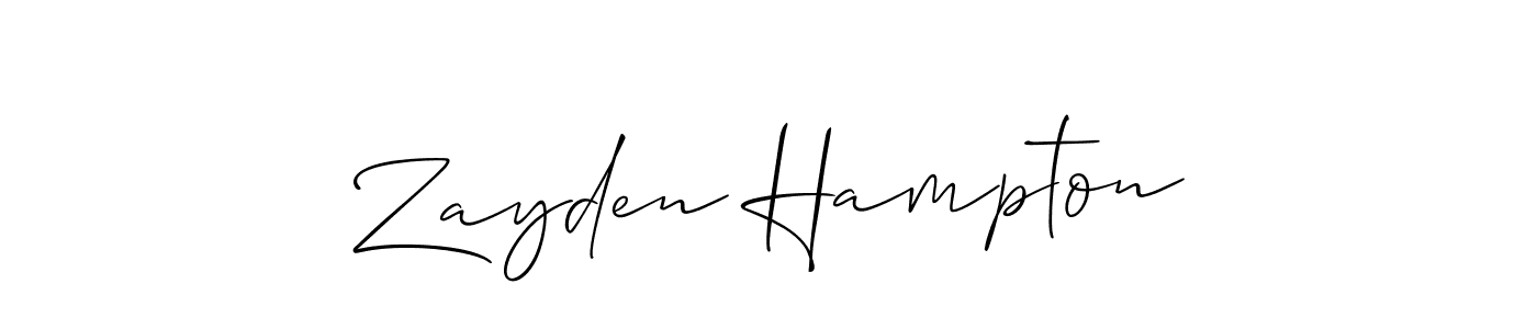 Best and Professional Signature Style for Zayden Hampton. Allison_Script Best Signature Style Collection. Zayden Hampton signature style 2 images and pictures png
