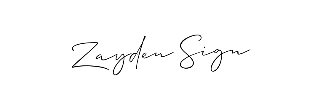 Best and Professional Signature Style for Zayden Sign. Allison_Script Best Signature Style Collection. Zayden Sign signature style 2 images and pictures png