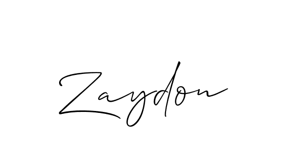 Also You can easily find your signature by using the search form. We will create Zaydon name handwritten signature images for you free of cost using Allison_Script sign style. Zaydon signature style 2 images and pictures png