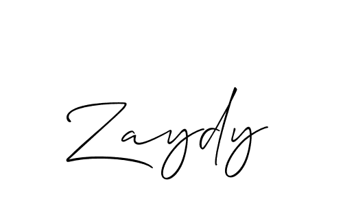 How to make Zaydy name signature. Use Allison_Script style for creating short signs online. This is the latest handwritten sign. Zaydy signature style 2 images and pictures png