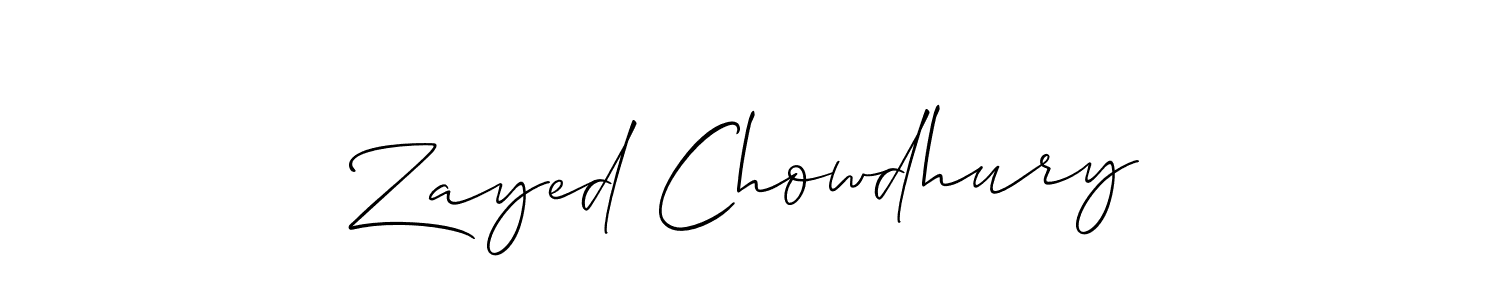 You should practise on your own different ways (Allison_Script) to write your name (Zayed Chowdhury) in signature. don't let someone else do it for you. Zayed Chowdhury signature style 2 images and pictures png