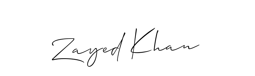 Zayed Khan stylish signature style. Best Handwritten Sign (Allison_Script) for my name. Handwritten Signature Collection Ideas for my name Zayed Khan. Zayed Khan signature style 2 images and pictures png