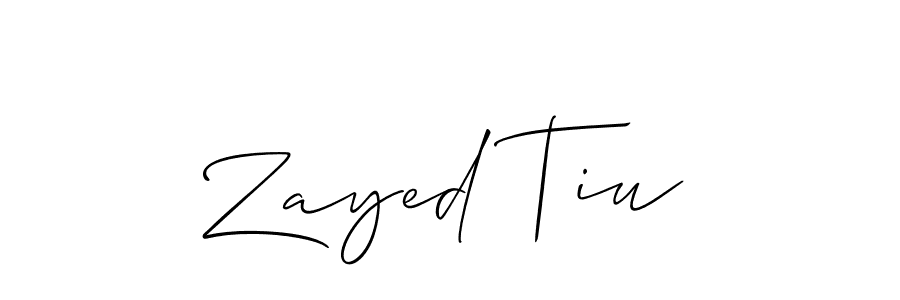 Use a signature maker to create a handwritten signature online. With this signature software, you can design (Allison_Script) your own signature for name Zayed Tiu. Zayed Tiu signature style 2 images and pictures png