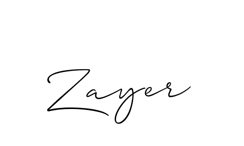 How to make Zayer signature? Allison_Script is a professional autograph style. Create handwritten signature for Zayer name. Zayer signature style 2 images and pictures png