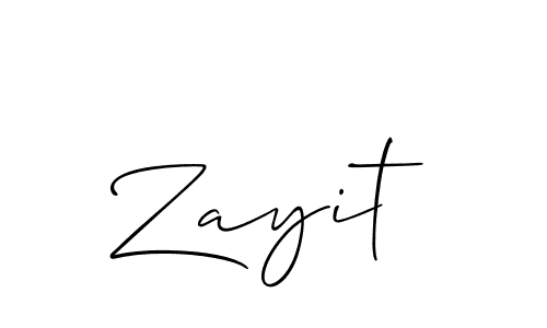 How to make Zayit signature? Allison_Script is a professional autograph style. Create handwritten signature for Zayit name. Zayit signature style 2 images and pictures png