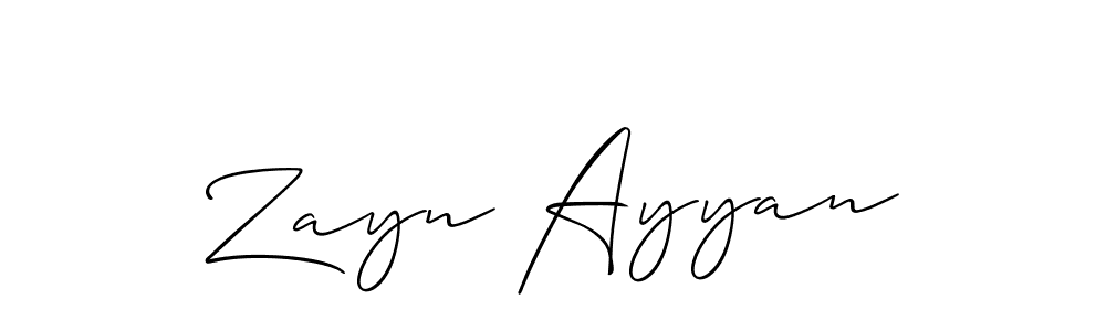 How to Draw Zayn Ayyan signature style? Allison_Script is a latest design signature styles for name Zayn Ayyan. Zayn Ayyan signature style 2 images and pictures png