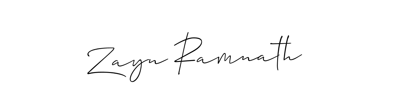 Similarly Allison_Script is the best handwritten signature design. Signature creator online .You can use it as an online autograph creator for name Zayn Ramnath ;-). Zayn Ramnath ;-) signature style 2 images and pictures png