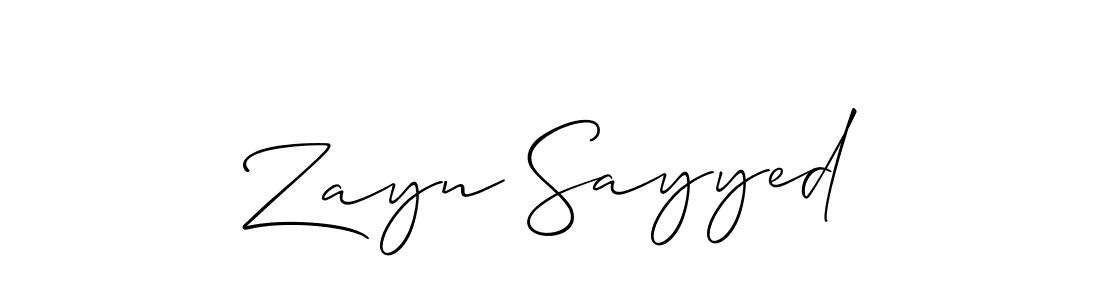 Allison_Script is a professional signature style that is perfect for those who want to add a touch of class to their signature. It is also a great choice for those who want to make their signature more unique. Get Zayn Sayyed name to fancy signature for free. Zayn Sayyed signature style 2 images and pictures png