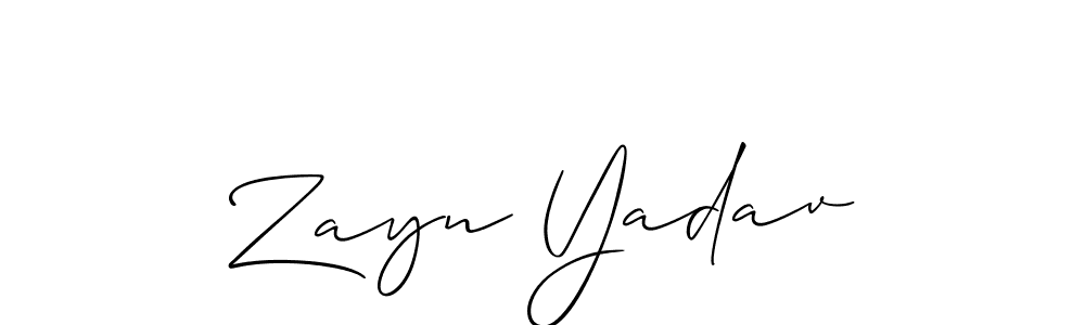 Similarly Allison_Script is the best handwritten signature design. Signature creator online .You can use it as an online autograph creator for name Zayn Yadav. Zayn Yadav signature style 2 images and pictures png
