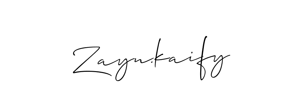 Make a beautiful signature design for name Zayn.kaify. With this signature (Allison_Script) style, you can create a handwritten signature for free. Zayn.kaify signature style 2 images and pictures png