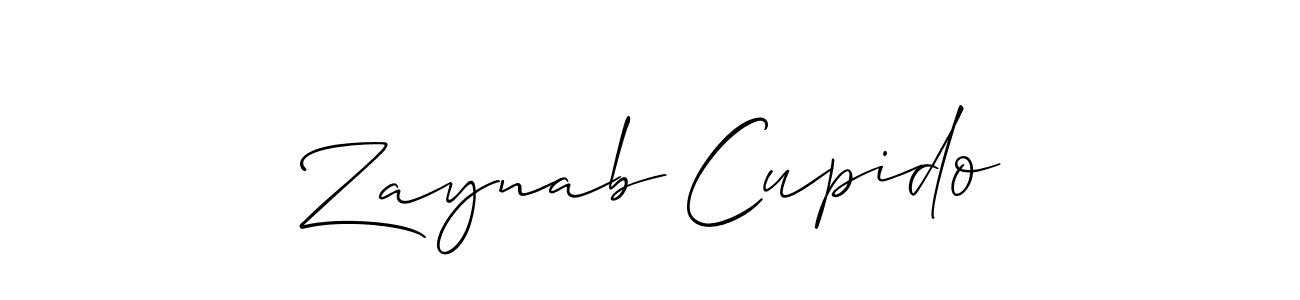 Make a beautiful signature design for name Zaynab Cupido. With this signature (Allison_Script) style, you can create a handwritten signature for free. Zaynab Cupido signature style 2 images and pictures png