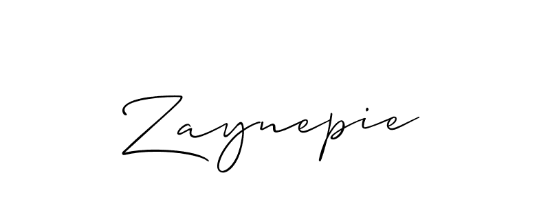 if you are searching for the best signature style for your name Zaynepie. so please give up your signature search. here we have designed multiple signature styles  using Allison_Script. Zaynepie signature style 2 images and pictures png