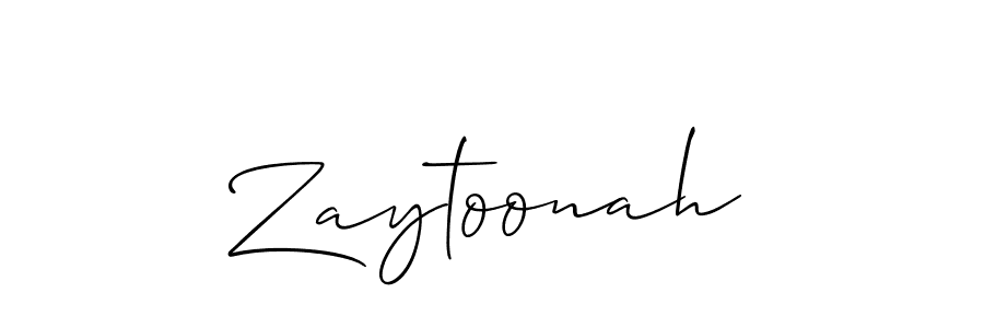 if you are searching for the best signature style for your name Zaytoonah. so please give up your signature search. here we have designed multiple signature styles  using Allison_Script. Zaytoonah signature style 2 images and pictures png