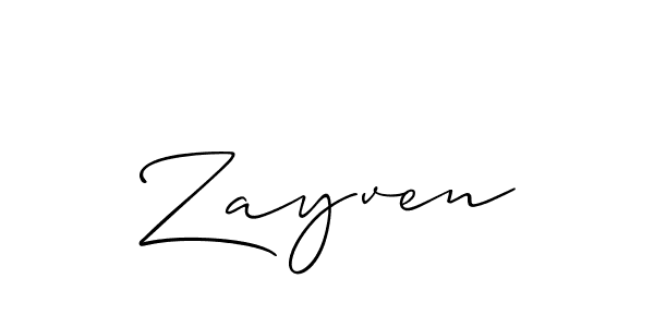 Similarly Allison_Script is the best handwritten signature design. Signature creator online .You can use it as an online autograph creator for name Zayven. Zayven signature style 2 images and pictures png