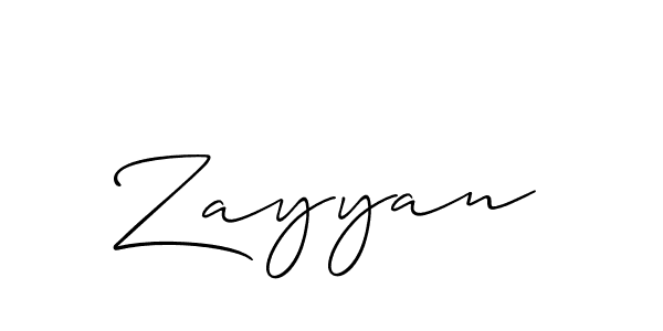 Similarly Allison_Script is the best handwritten signature design. Signature creator online .You can use it as an online autograph creator for name Zayyan. Zayyan signature style 2 images and pictures png