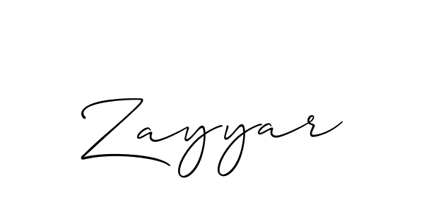 if you are searching for the best signature style for your name Zayyar. so please give up your signature search. here we have designed multiple signature styles  using Allison_Script. Zayyar signature style 2 images and pictures png