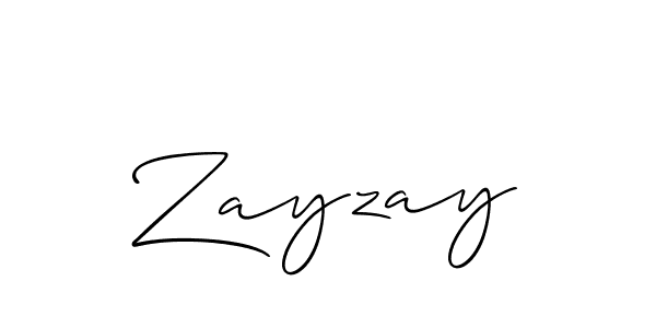 The best way (Allison_Script) to make a short signature is to pick only two or three words in your name. The name Zayzay include a total of six letters. For converting this name. Zayzay signature style 2 images and pictures png