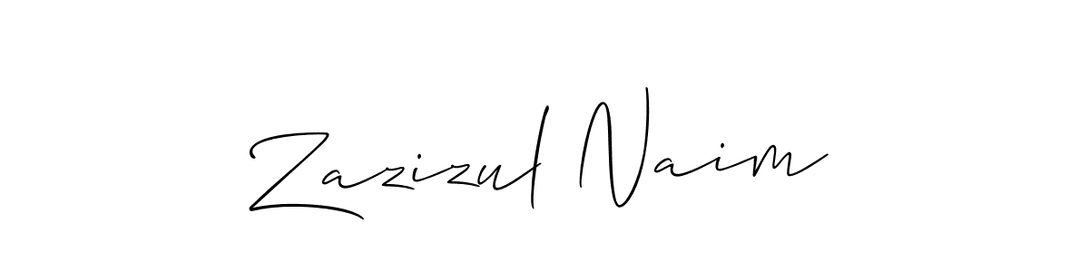 Zazizul Naim stylish signature style. Best Handwritten Sign (Allison_Script) for my name. Handwritten Signature Collection Ideas for my name Zazizul Naim. Zazizul Naim signature style 2 images and pictures png