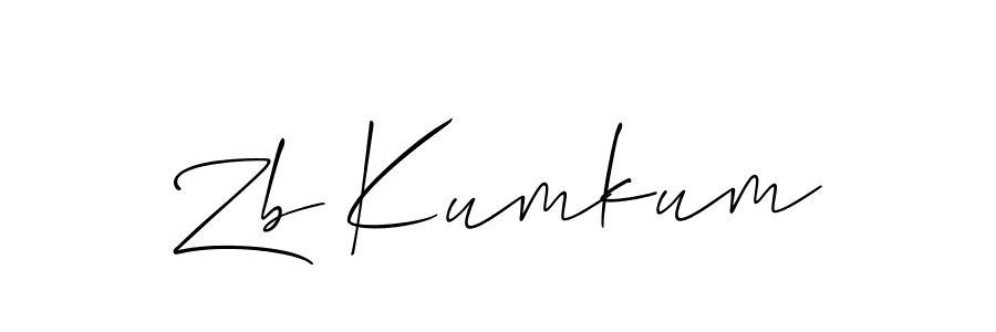 How to make Zb Kumkum signature? Allison_Script is a professional autograph style. Create handwritten signature for Zb Kumkum name. Zb Kumkum signature style 2 images and pictures png